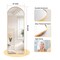 Gold Aluminum Alloy Full-Length Leaning Mirror with Rounded Corners